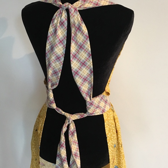 Hand-stitched Dress Apron Antropologie like - Picture 3 of 8